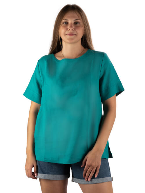 Блуза женская Westfalika LY20-0929-2-1 зеленая 46 RU