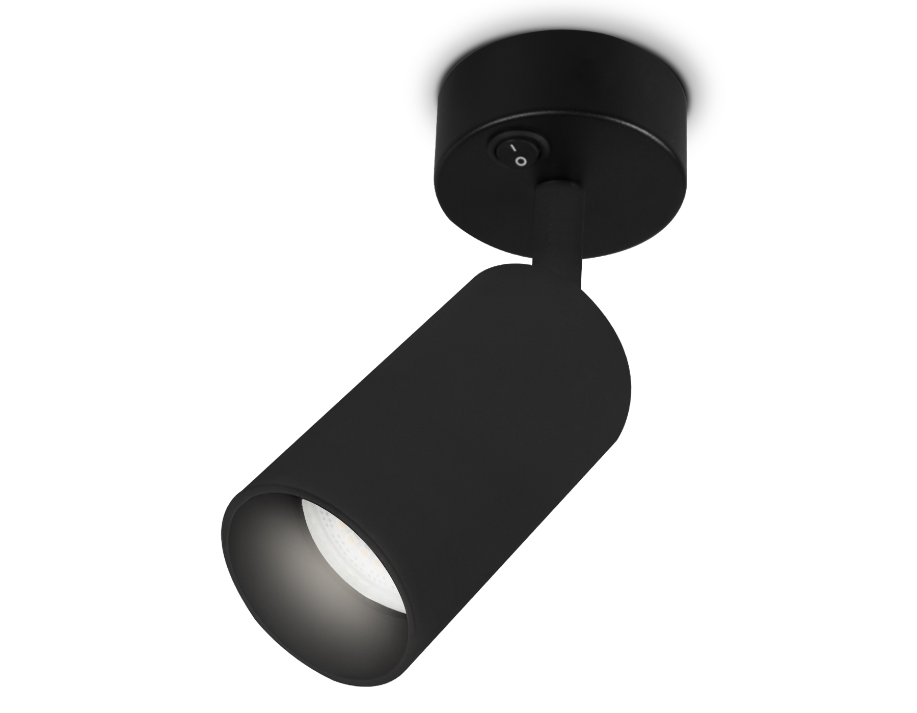 фото Накладной спот с выключателем ta127 bk черный gu10 max 12w d70*164*d55 ambrella