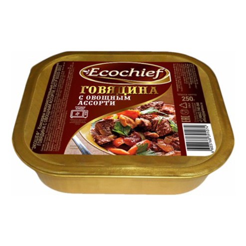 

Говядина Ecochief с овощным ассорти 250 г