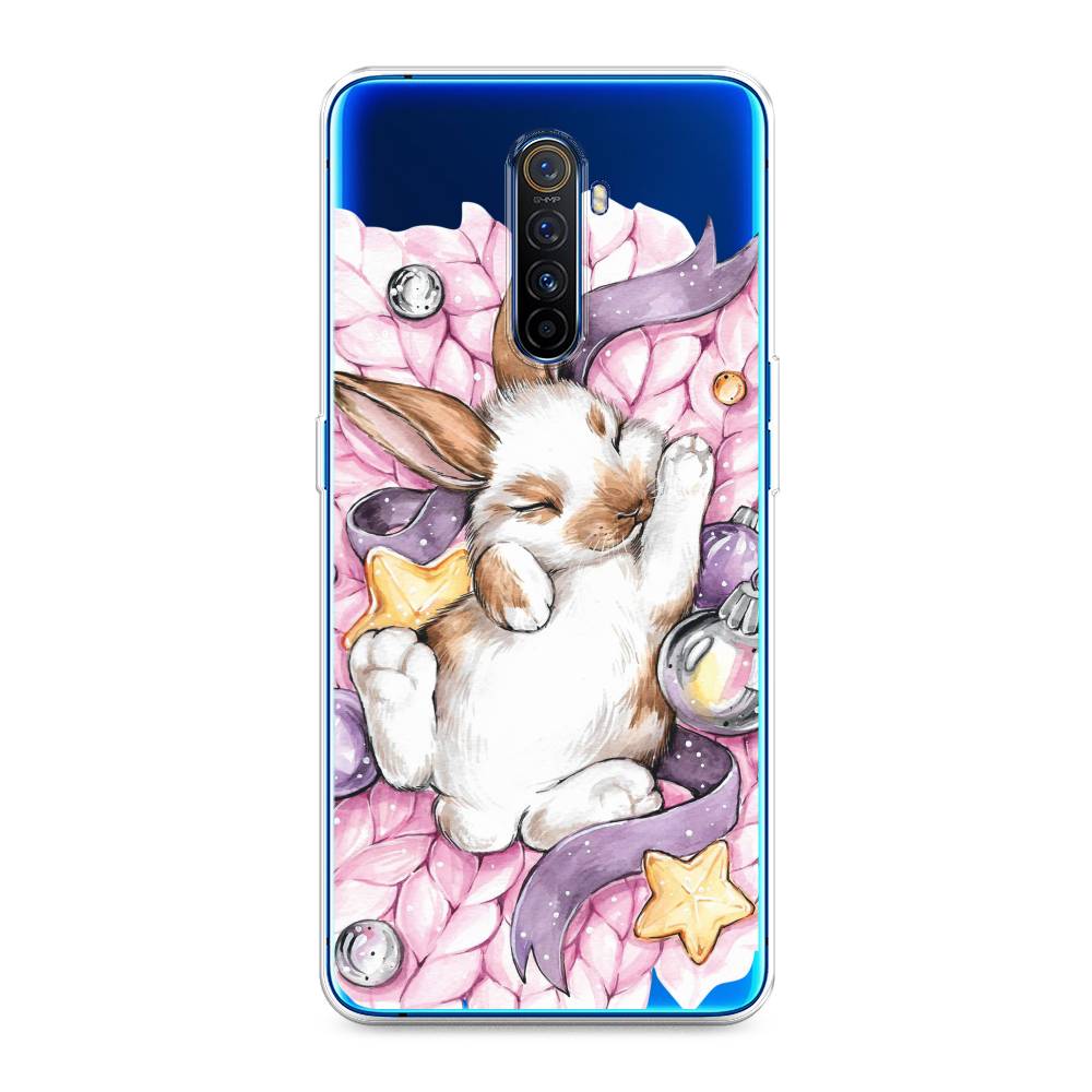 

Чехол на Realme X2 Pro "Кролик спит", Розовый;белый, 251750-5