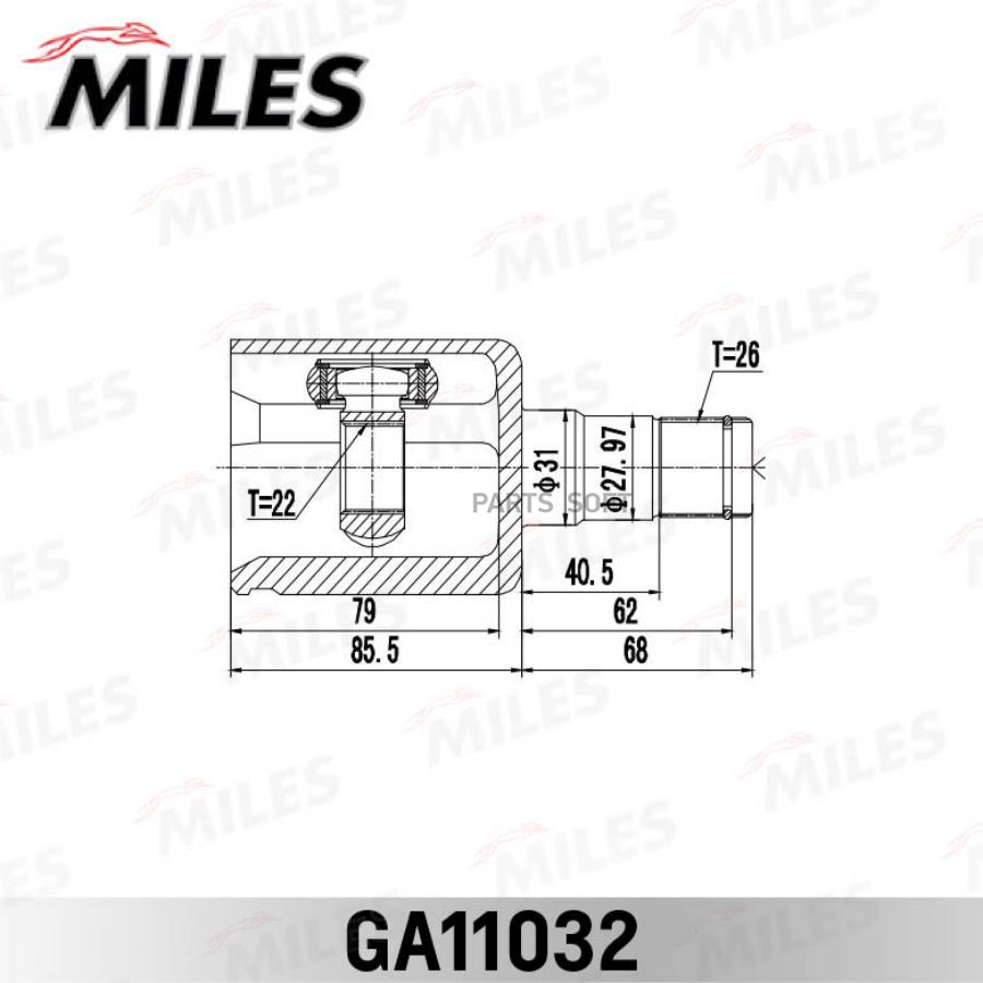 

Шарнирный комплект, приводной вал Miles ga11032