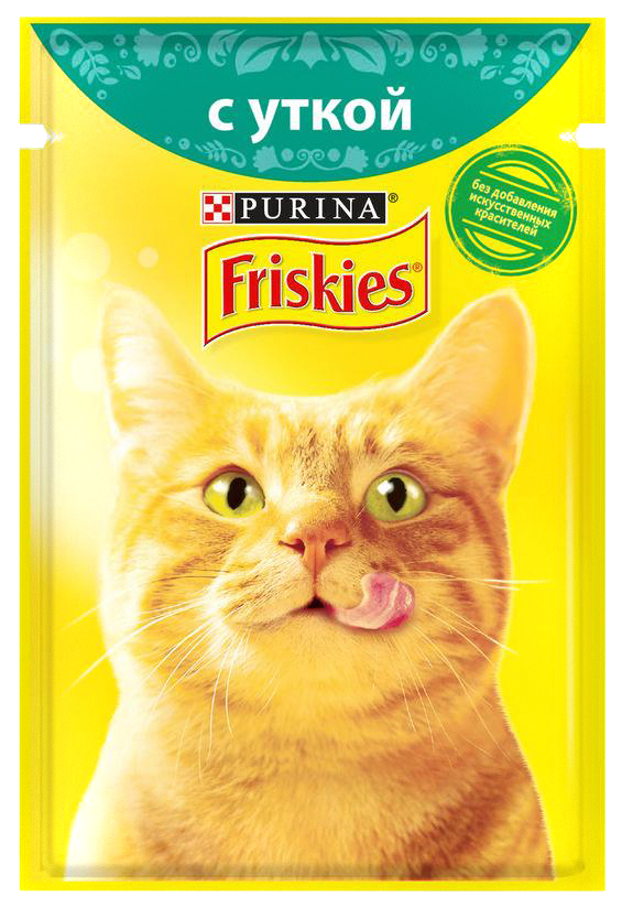 фото Влажный корм для кошек friskies с уткой, 85 г