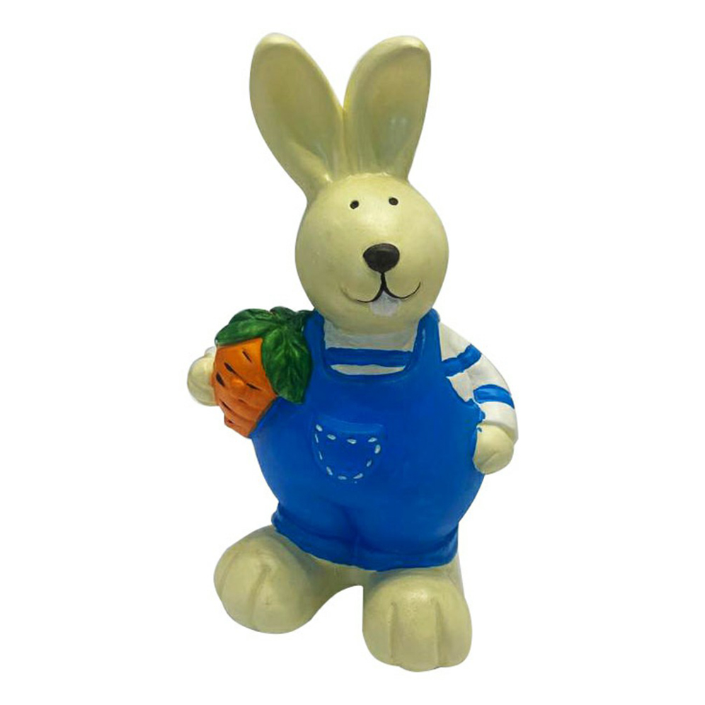 фото Копилка для денег сноу бум кролик с морковкой гипс 15 х 10 х 22 см
