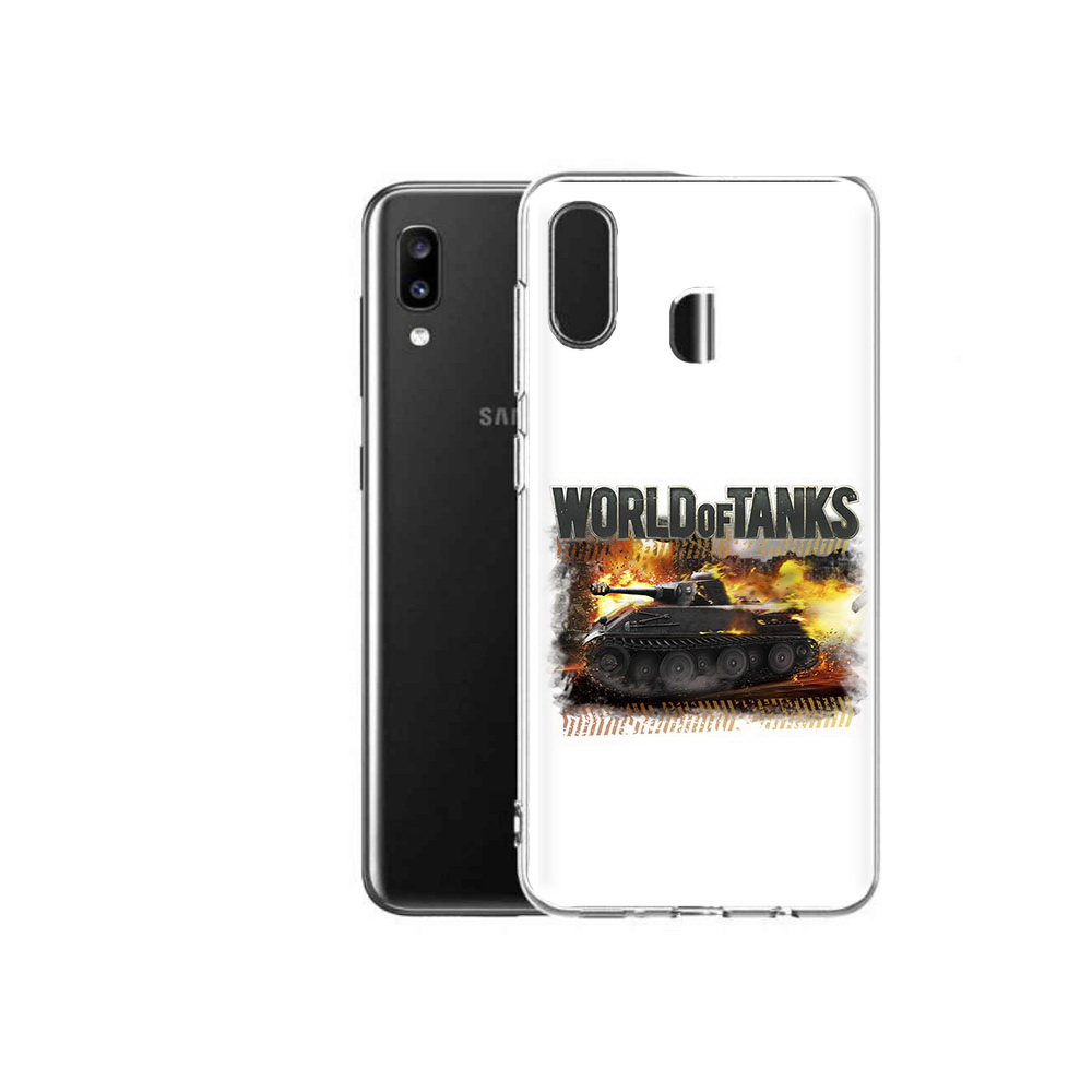 

Чехол MyPads Tocco для Samsung Galaxy A20 Мир танков-2, Прозрачный, Tocco