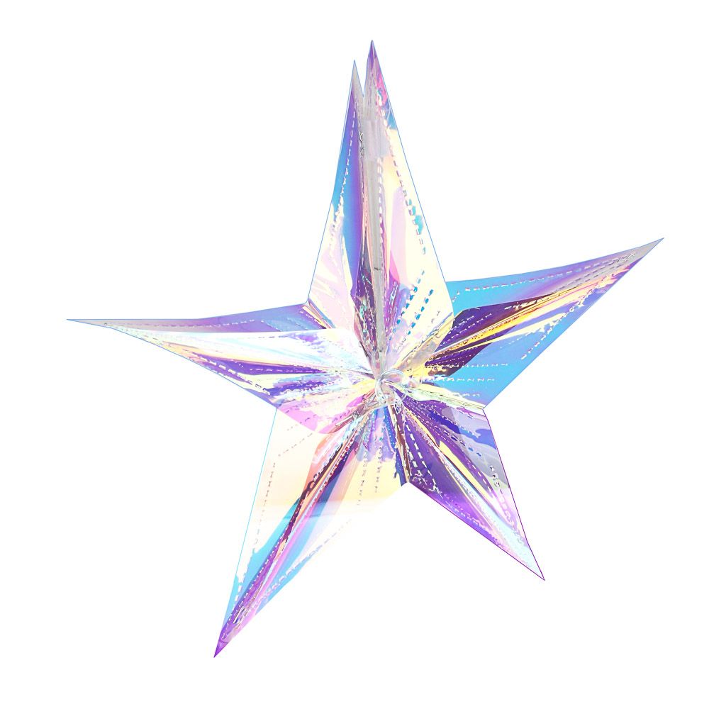 Подвесное украшение Сноу бум Звезда фиолетовое 30 см