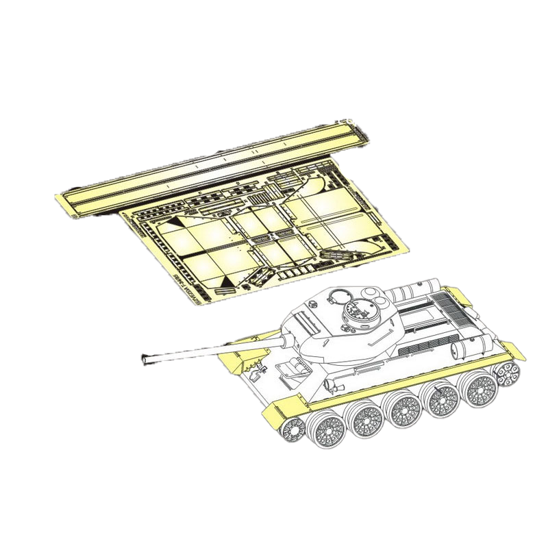 

Фототравление Voyager Model 1/35 для танка 34/85 Крылья PE351145, Однотонный