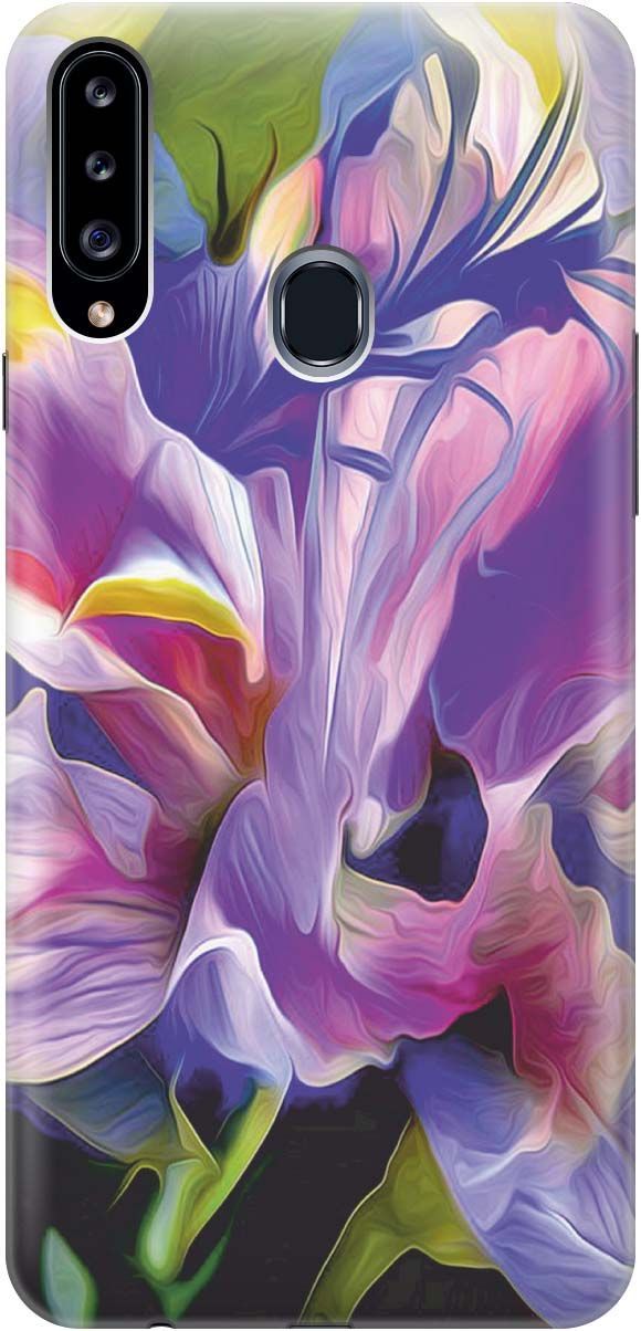 

Силиконовый чехол на Samsung Galaxy A20s с принтом "Цветочная абстракция", Зеленый;синий, 380