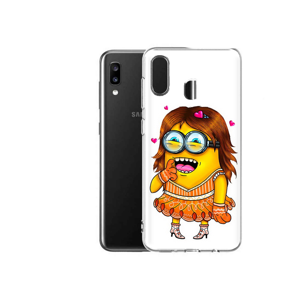 

Чехол MyPads Tocco для Samsung Galaxy A20 Миньон девочка, Прозрачный, Tocco