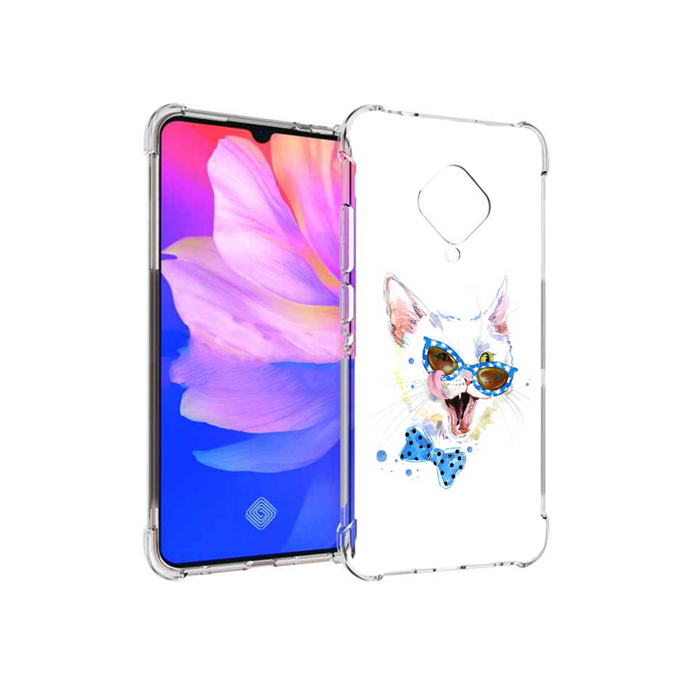 

Чехол MyPads Tocco для Vivo V17 белый кот (PT147343.378.229), Прозрачный, Tocco