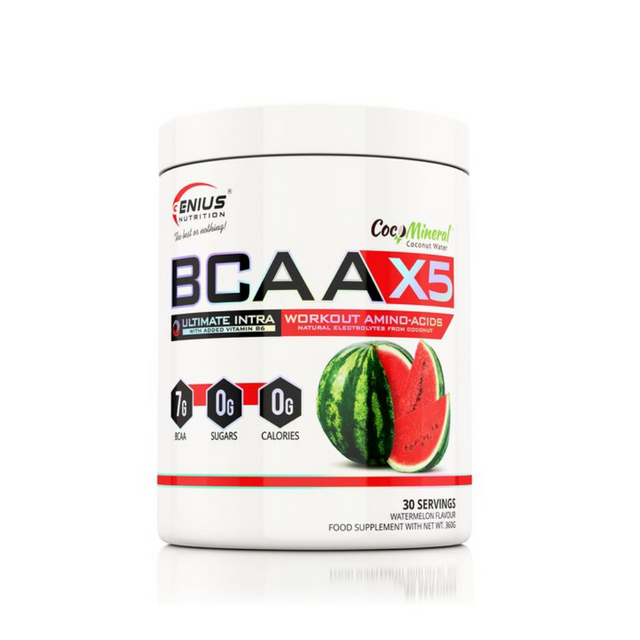 фото Аминокислоты genius nutrition bcaa-x5 360 г арбуз