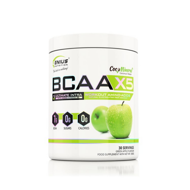 фото Аминокислоты genius nutrition bcaa-x5 360 г зеленое яблоко