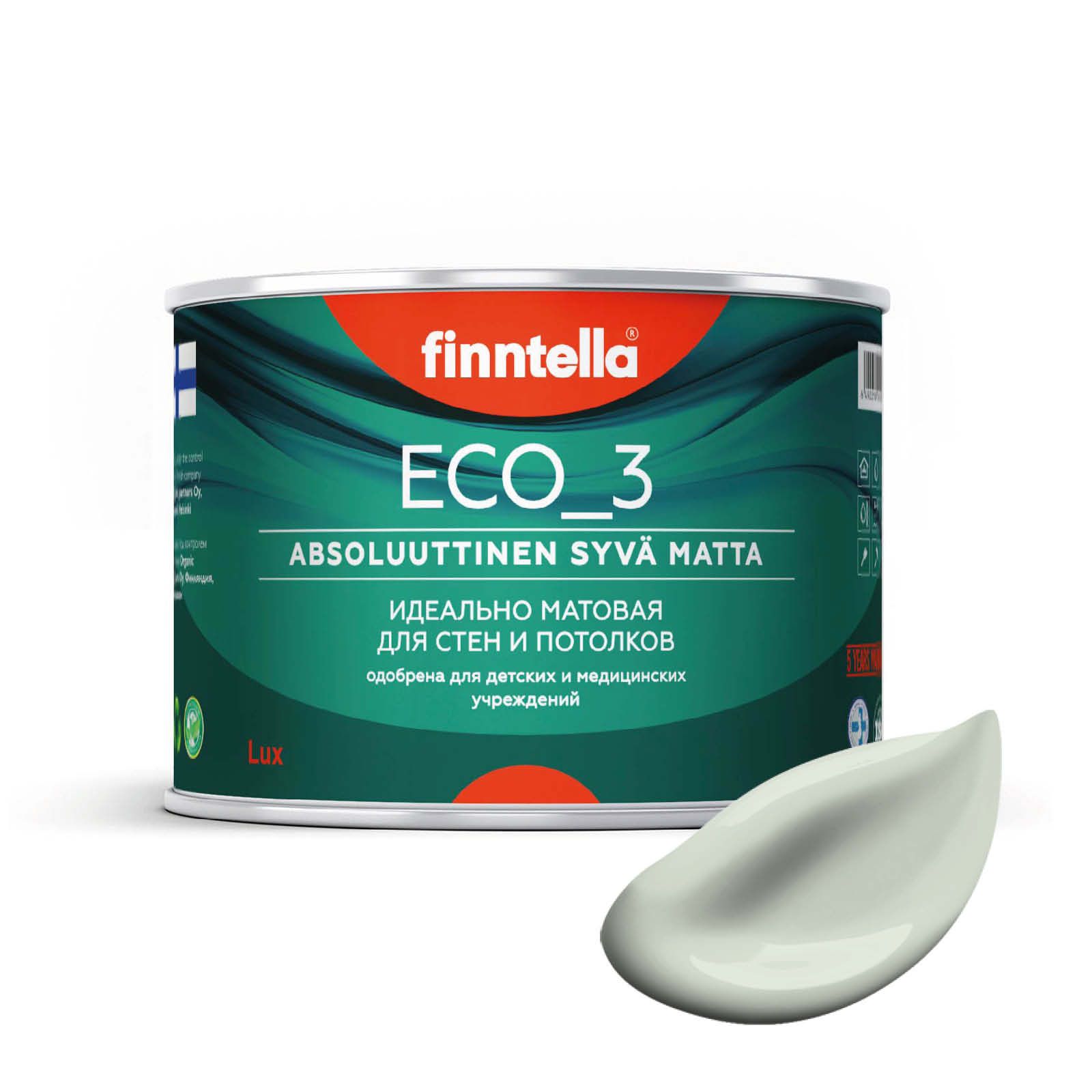 

Краска интерьерная глубокоматовая ECO_3 wash and clean FINNTELLA моющаяся, PINNATTU светло, Зеленый, матовая для стен моющаяся ECO 3, для обоев под покраску