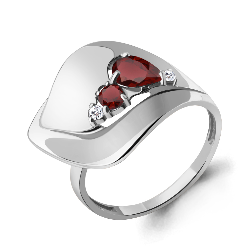 

Кольцо из серебра с гранатом Aquamarine Aquamarine 6953103А_925_р р, 6953103А_925_р