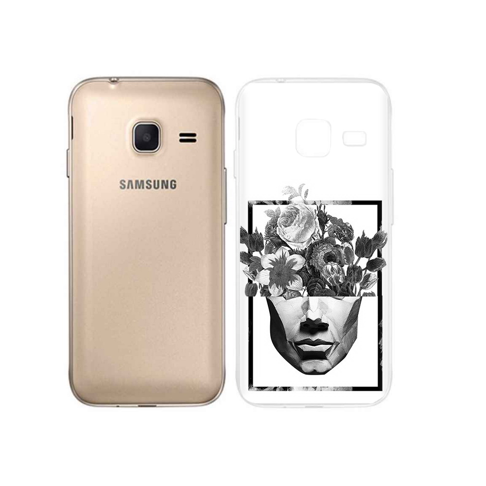 

Чехол MyPads Tocco для Samsung Galaxy J1 mini черно белая ваза в абстракции, Tocco