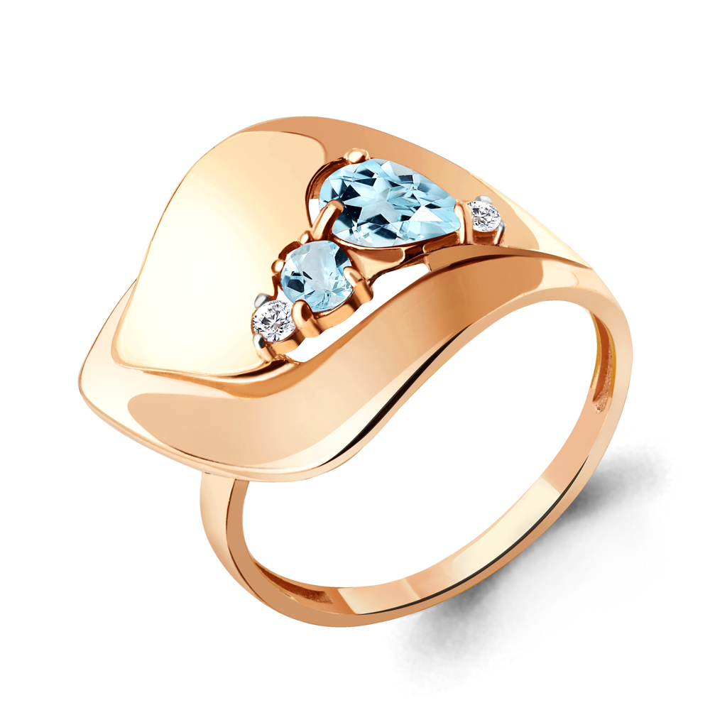 

Кольцо из серебра с топазом Aquamarine Aquamarine 6953102А_925_з р, 6953102А_925_з