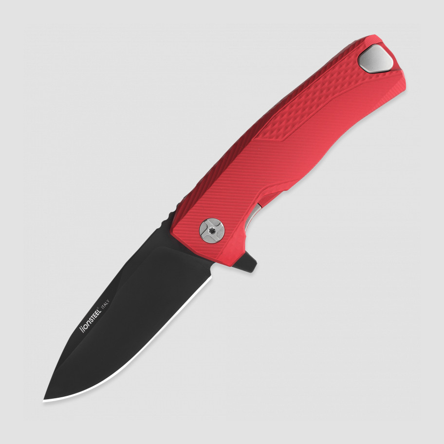 Нож складной LIONSTEEL, ROK, длина клинка: 8,6 см, красный