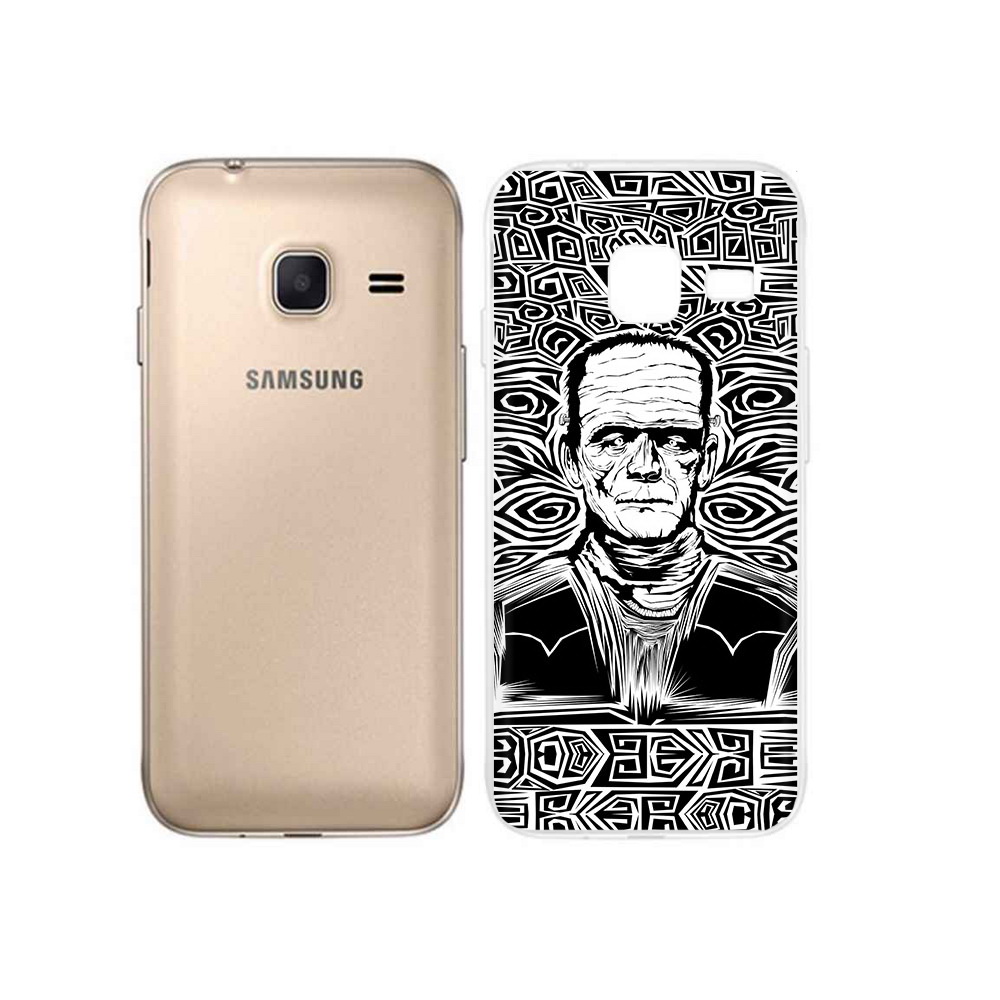 

Чехол MyPads Tocco для Samsung Galaxy J1 mini франкенштейн черно белый (PT24300.564.661), Tocco