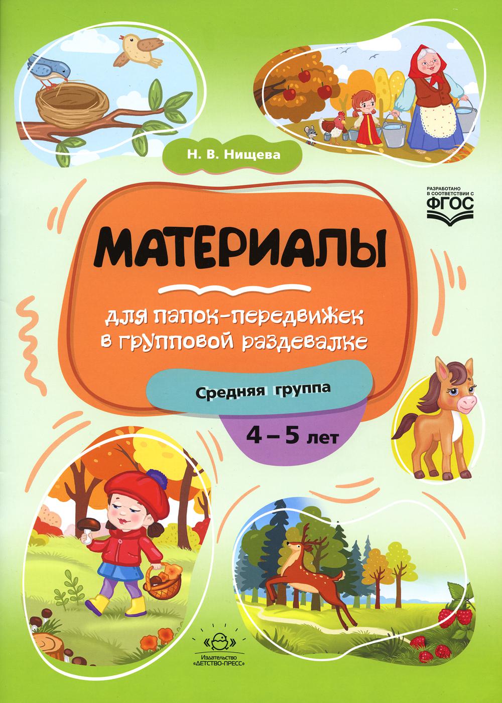 

Материалы для папок-передвижек в групповой раздевалке. Средняя группа 4-5 лет