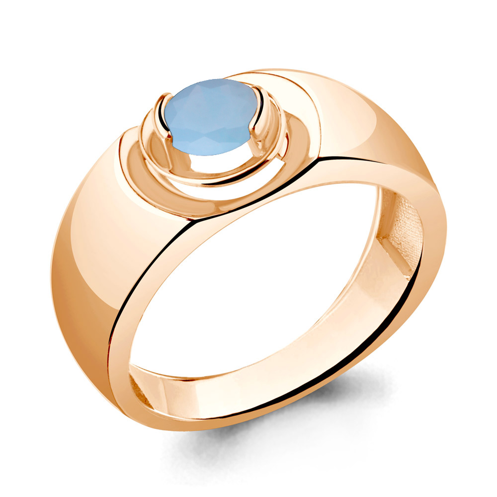 Кольцо из серебра с халцедоном искусственным Aquamarine Aquamarine 69528605_925_з р. 20
