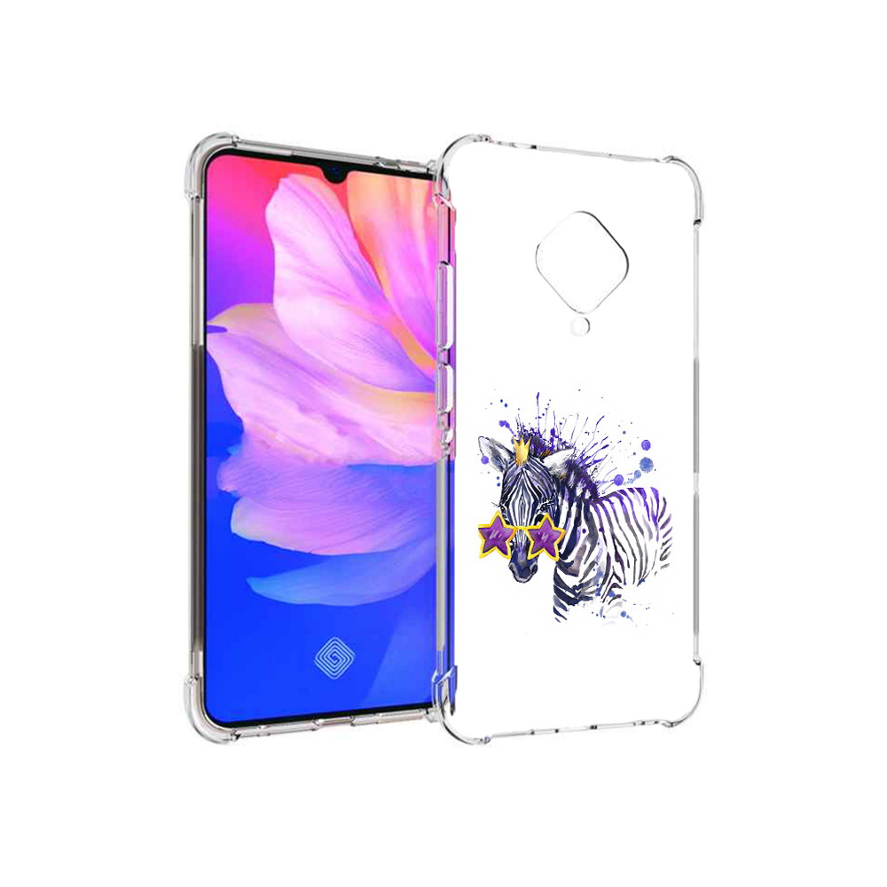 

Чехол MyPads Tocco для Vivo V17 акварельная зебра (PT147343.378.215), Прозрачный, Tocco