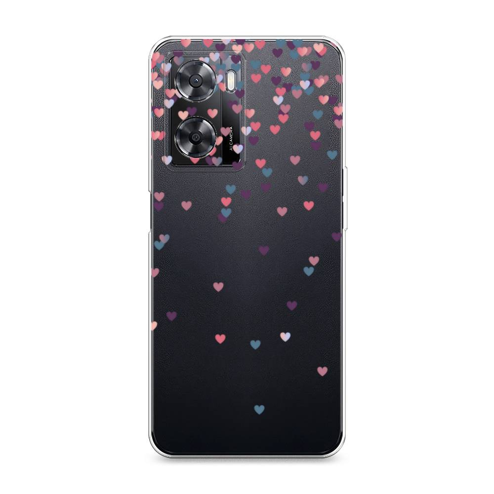 

Чехол на Oppo A57 4G "Посыпка сердечки", Розовый;фиолетовый, 2511950-3