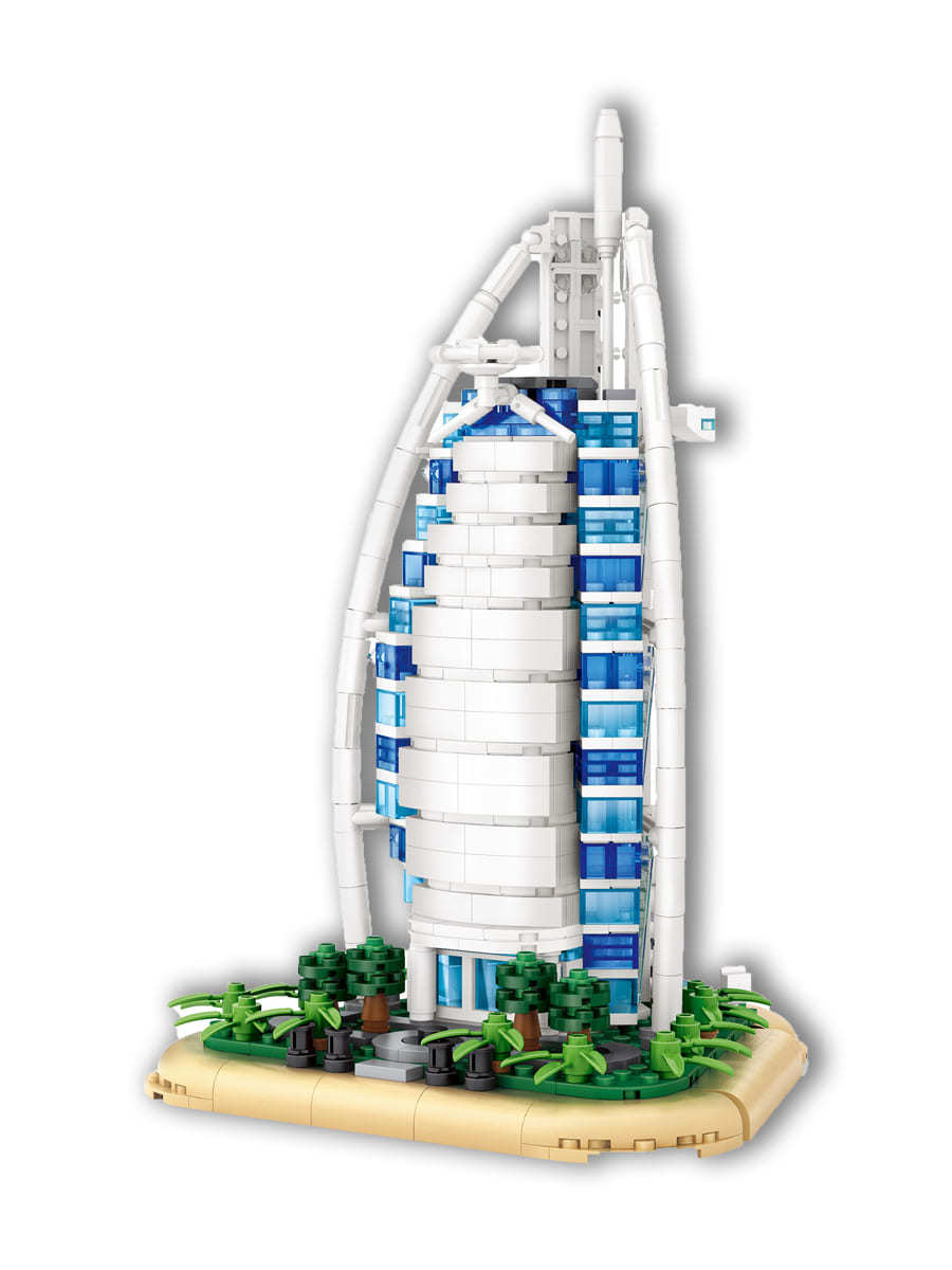 Конструктор LOZ mini Отель Бурдж-эль-Араб 962 детали № 1029 Burj AI Arab MiniBlock