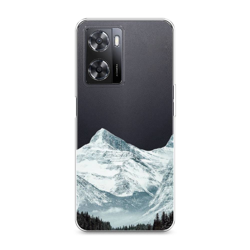 

Чехол на Oppo A57 4G "Горы арт 1", Белый;зеленый, 2511950-2