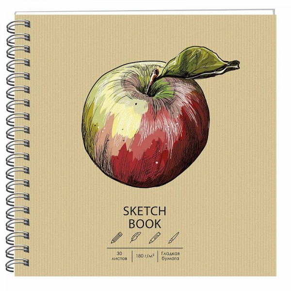 Скетчбук Канц-Эксмо Draft and Craft Apple, A5, 30 листов