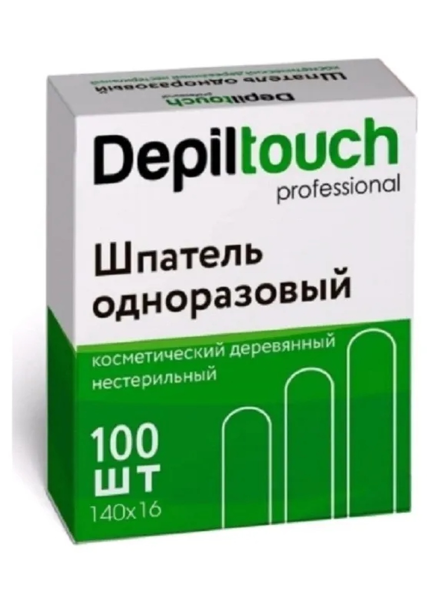 фото Шпатель деревянный нестерильный depiltouch 140 х 16 мм 100 шт