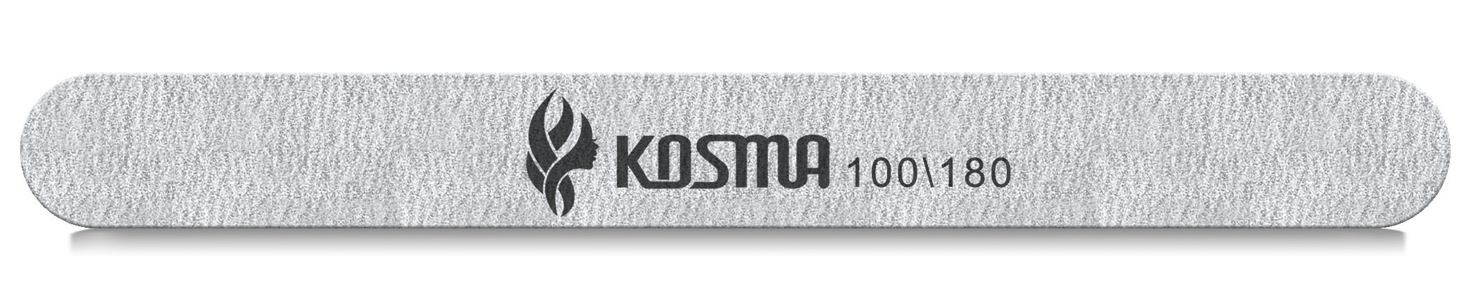 фото Пилка kosma прямая большая серая 100/180 пластиковая основа 1 шт.