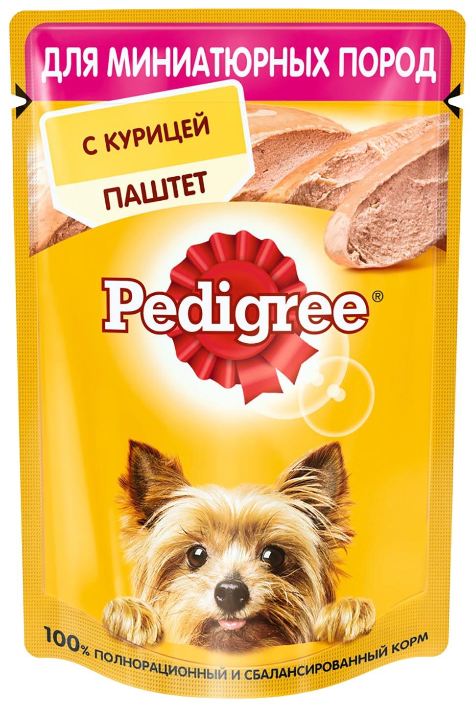 фото Влажный корм для собак pedigree с курицей, для миниатюрных пород, 80 г