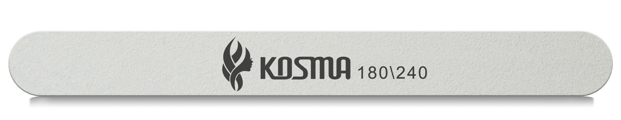Купить Пилка KOSMA прямая большая белая 180/240 пластиковая основа 1 шт.