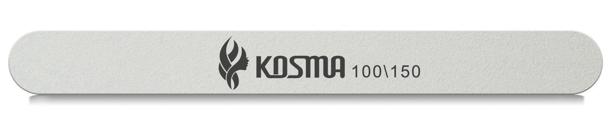 фото Пилка kosma прямая большая белая 100/150 пластиковая основа 1 шт.