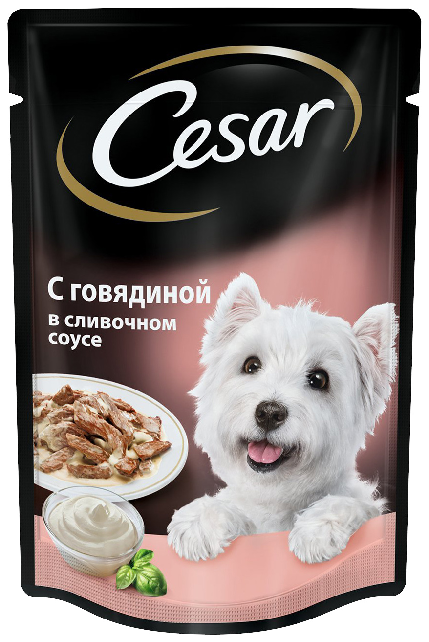 

Влажный корм для собак Cesar с говядиной в сливочном соусе, 100 г