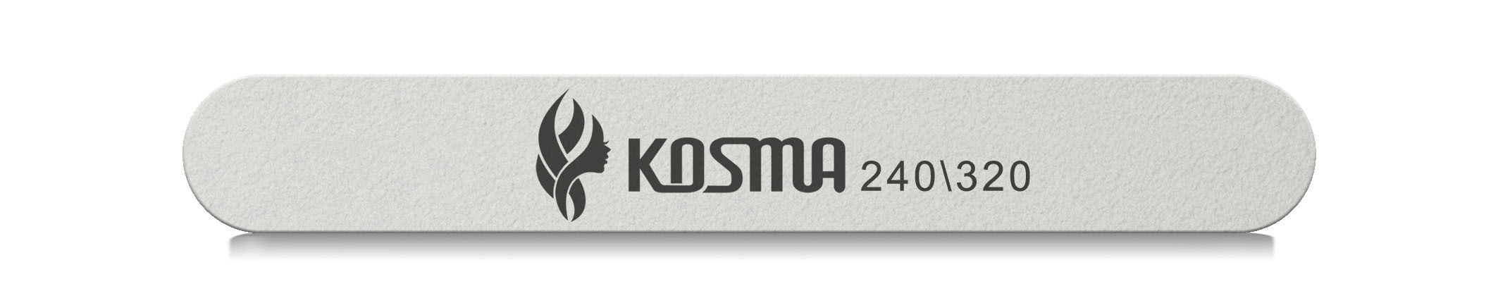 Купить Пилка KOSMA прямая маленькая белая 240/320 пластиковая основа 1 шт.