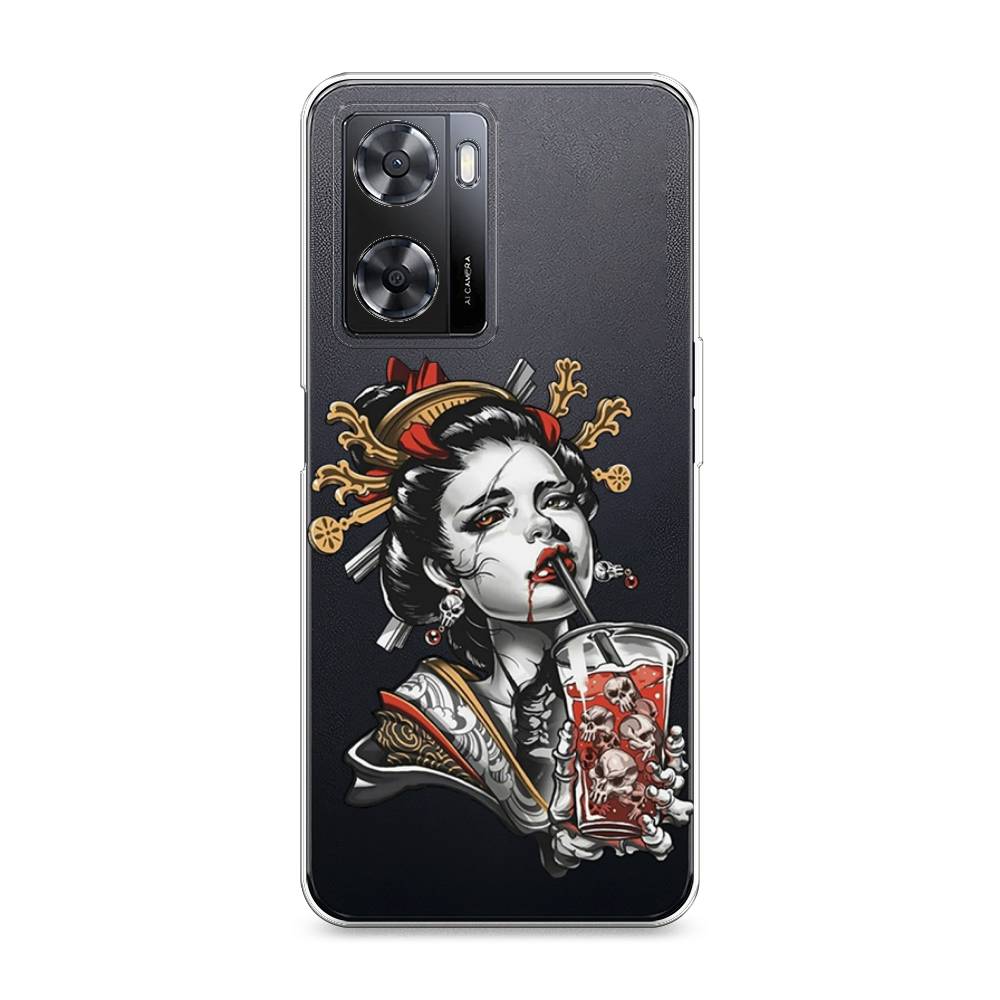 

Чехол на Oppo A57 4G "Опасная гейша", Красный;черный;серый, 2511950-4