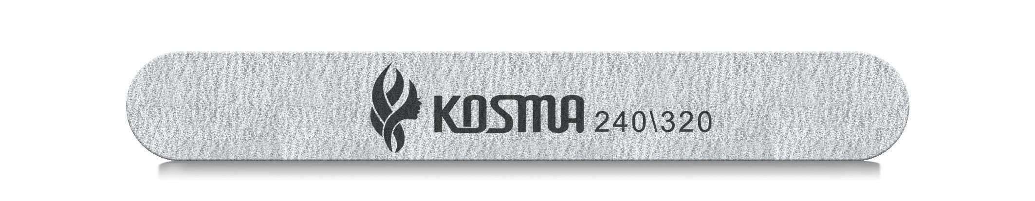 Купить Пилка KOSMA прямая маленькая серая 240/320 пластиковая основа 1 шт.
