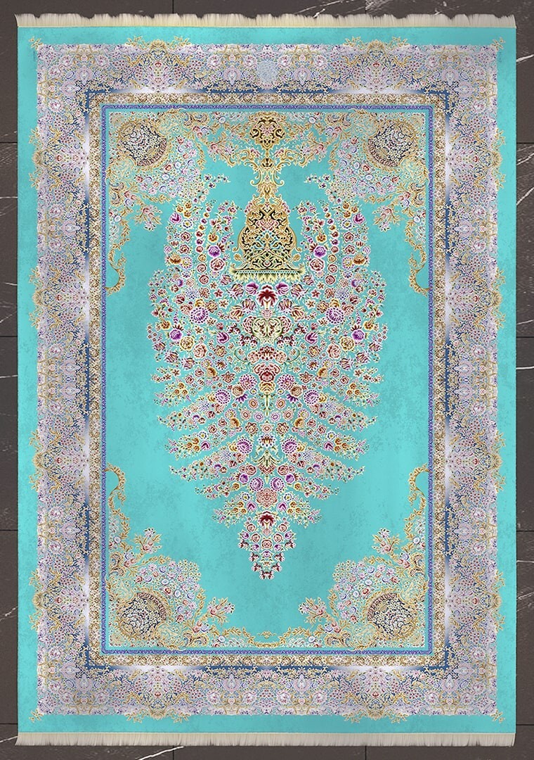 

Ковер Dibacarpet 150x225 см голубой