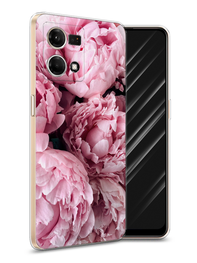 

Чехол Awog на Oppo Reno 8 4G "Нежные пионы", Розовый;черный;белый, 2511450-8