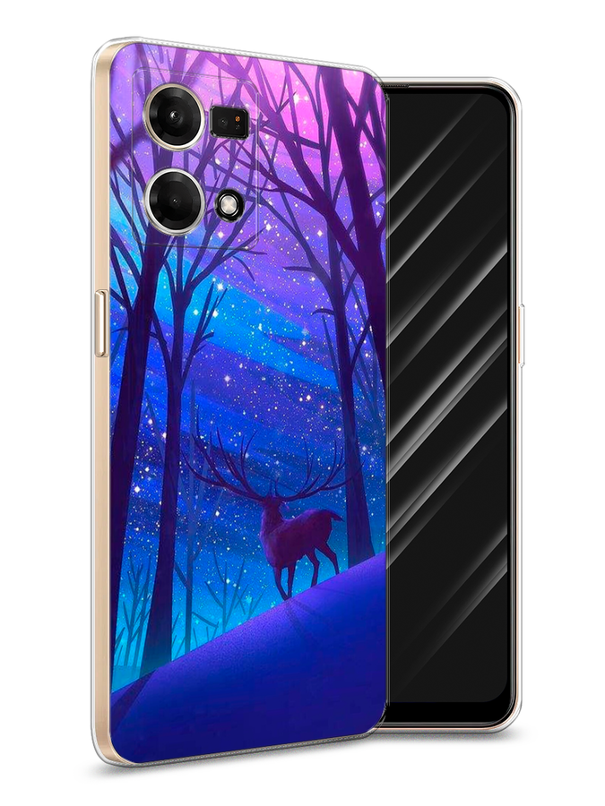 

Чехол Awog на Oppo Reno 8 4G "Северный олень", Фиолетовый;голубой;синий, 2511450-2