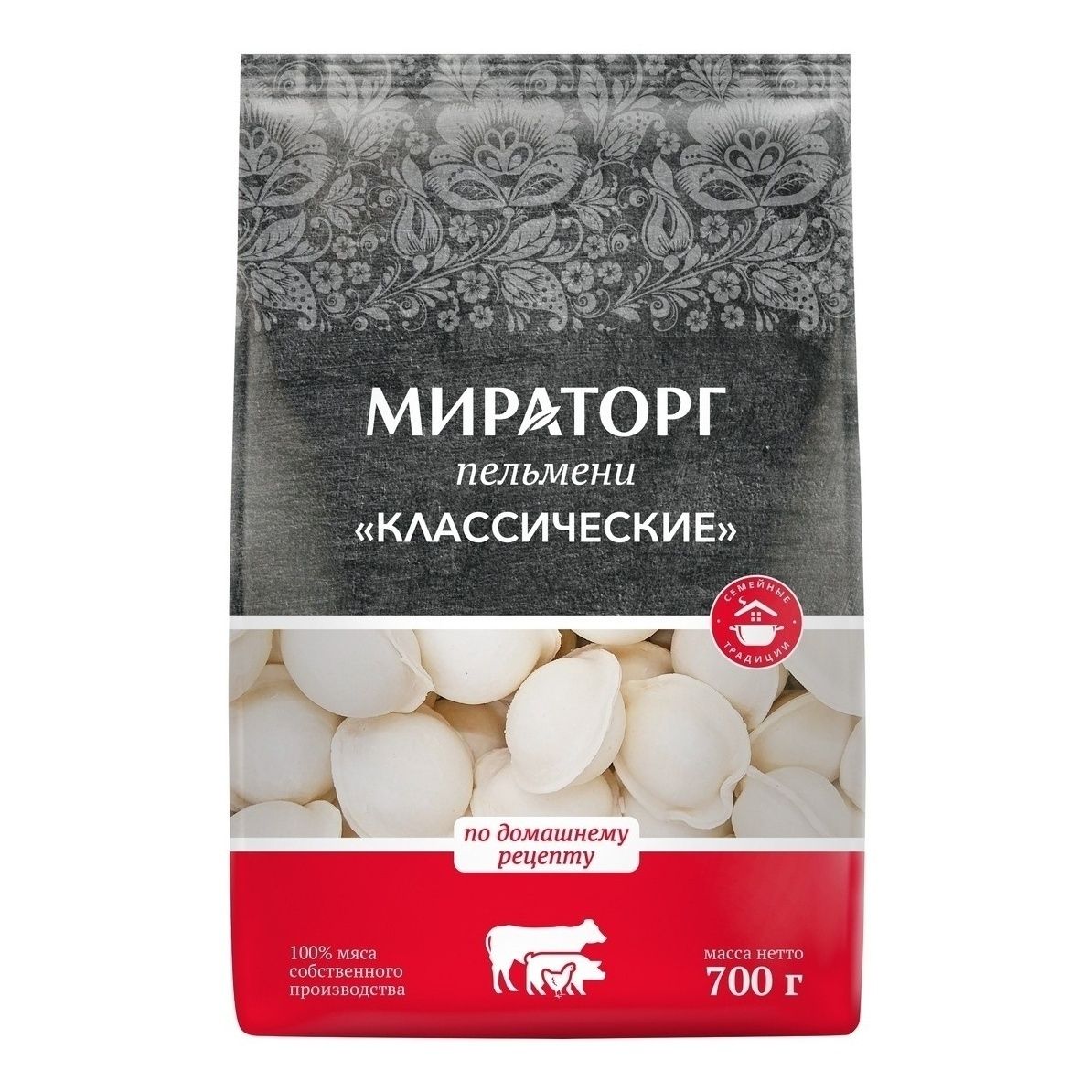 Пельмени Мираторг Классические свинина-говядина-курица 700 г