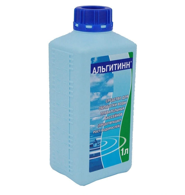 Альгитинн 1 л, быстро и эффективно очищает воду в бассейнах от водорослей и грибков, защищ