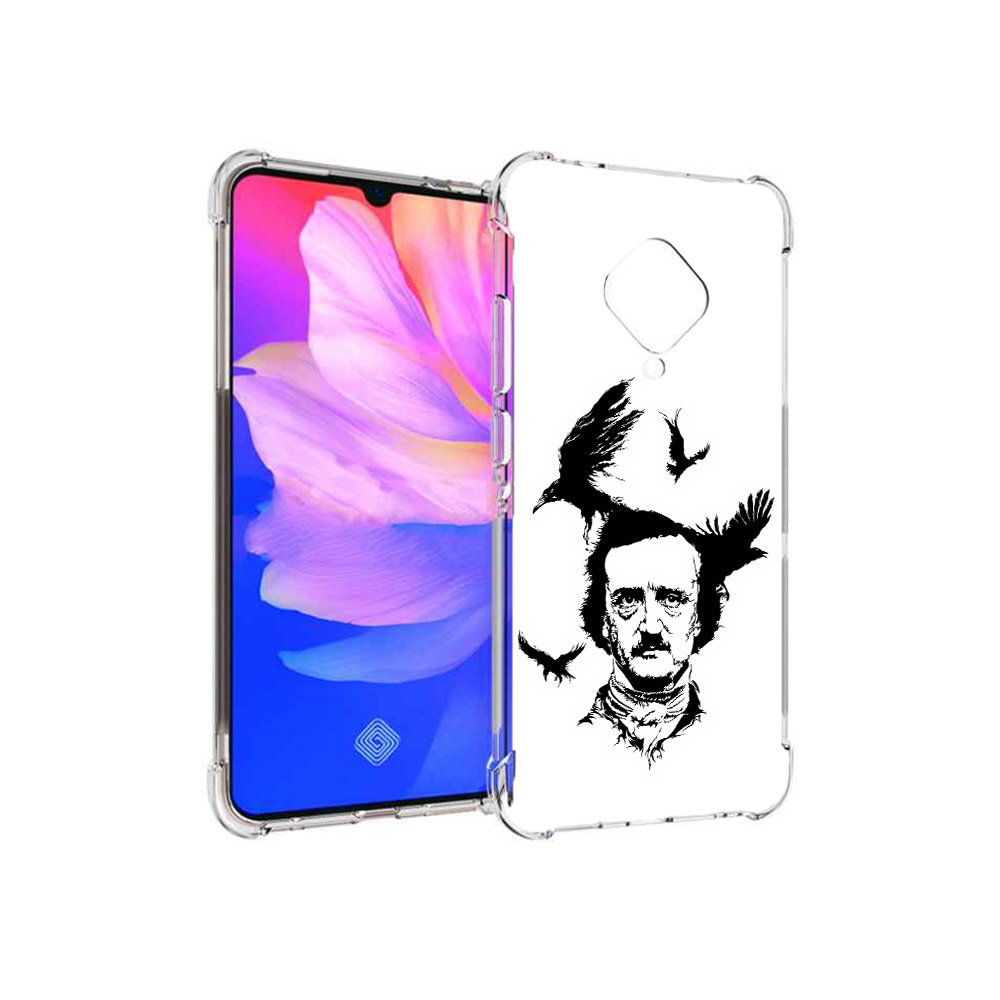 

Чехол MyPads Tocco для Vivo V17 Эдгар Аллан черно белый (PT147343.378.204), Прозрачный, Tocco