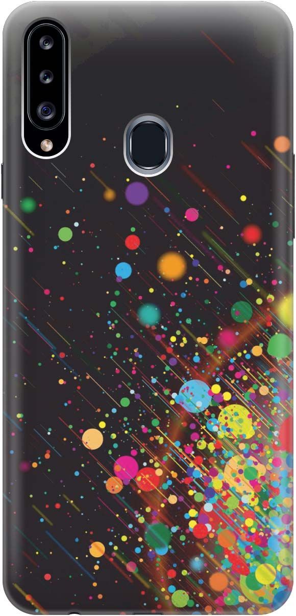

Силиконовый чехол на Samsung Galaxy A20s с принтом "Яркое настроение", Зеленый;красный, 379