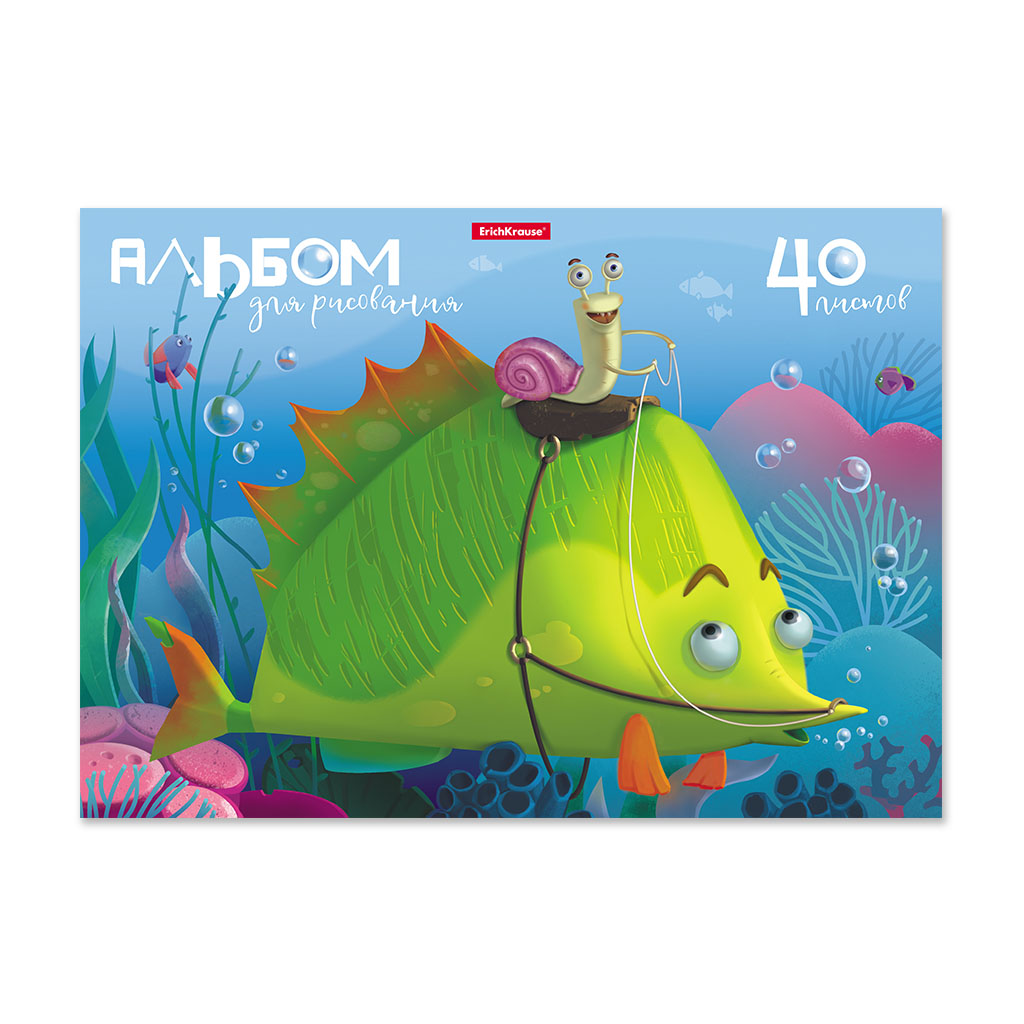 

Erich Krause 40 листов, склейка "Поехали!"