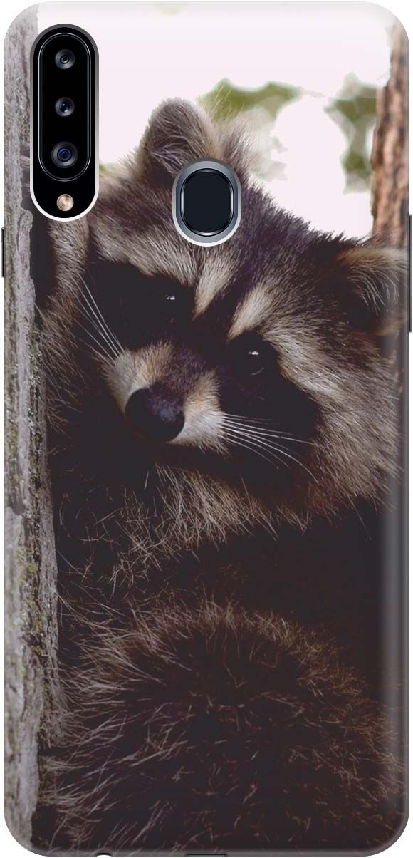 

Силиконовый чехол на Samsung Galaxy A20s с принтом "Енотик", Серый;черный, 379