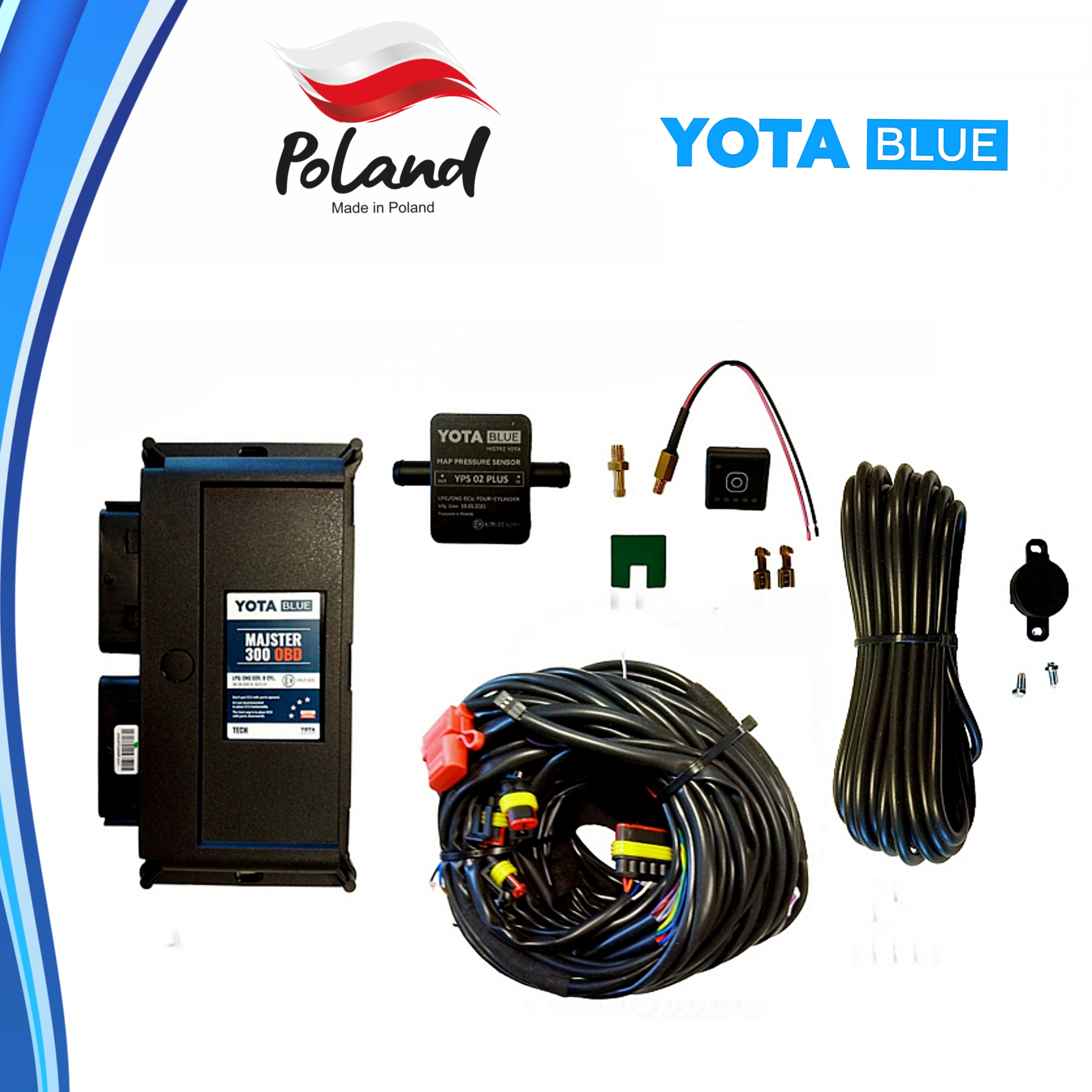

Комплект электроники YOTA Majster OBD (LPGTECH Tech 300) 8 цилиндров, Yota-Blue-2