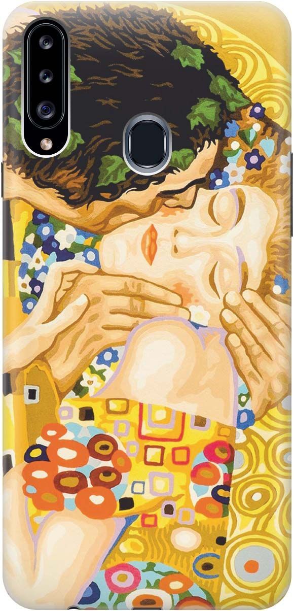 

Силиконовый чехол на Samsung Galaxy A20s с принтом "Поцелуй", Желтый, 379