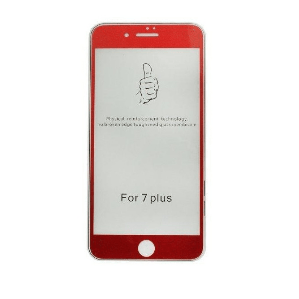 

Защитное стекло iPhone 7/8 plus 3D 0.25mm silk printing красное