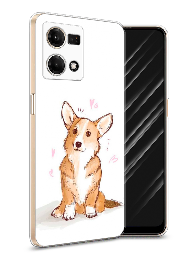 

Чехол Awog на Oppo Reno 8 4G "Корги любовь", Бежевый;белый, 2511450-1